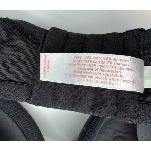 Cacique Lane Bryant Lightly Lined T-Shirt Bra Black Underwire Women’s Size 42C - Picture 6 of 6